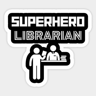 Superhero Librarian Sticker